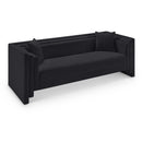  Manufacturer Color_Black -- Everett 88.5" Black Chenille Fabric Upholstered Sofa IMAGE 1