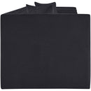 Meridian Everett Black Chenille Fabric Sofa IMAGE 4