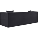  Manufacturer Color_Black -- Everett 88.5" Black Chenille Fabric Upholstered Sofa IMAGE 7