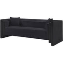  Manufacturer Color_Black -- Everett 88.5" Black Chenille Fabric Upholstered Sofa IMAGE 8