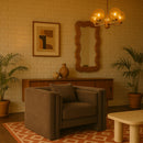  Manufacturer Color_Brown -- Everett Brown Chenille Fabric Upholstered Chair IMAGE 2