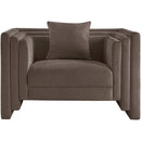  Manufacturer Color_Brown -- Everett Brown Chenille Fabric Upholstered Chair IMAGE 3