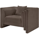  Manufacturer Color_Brown -- Everett Brown Chenille Fabric Upholstered Chair IMAGE 8