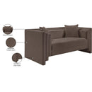  Manufacturer Color_Brown -- Everett 67" Brown Chenille Fabric Upholstered Loveseat IMAGE 13
