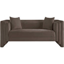  Manufacturer Color_Brown -- Everett 67" Brown Chenille Fabric Upholstered Loveseat IMAGE 3