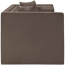  Manufacturer Color_Brown -- Everett 67" Brown Chenille Fabric Upholstered Loveseat IMAGE 4