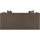 Meridian Everett Brown Chenille Fabric Loveseat IMAGE 5