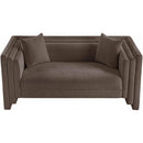  Manufacturer Color_Brown -- Everett 67" Brown Chenille Fabric Upholstered Loveseat IMAGE 6