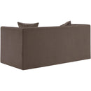  Manufacturer Color_Brown -- Everett 67" Brown Chenille Fabric Upholstered Loveseat IMAGE 7