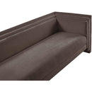 Meridian Everett Brown Chenille Fabric Sofa IMAGE 10