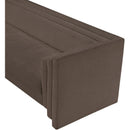Meridian Everett Brown Chenille Fabric Sofa IMAGE 11