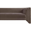 Meridian Everett Brown Chenille Fabric Sofa IMAGE 14