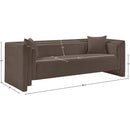  Manufacturer Color_Brown -- Everett 88.5" Brown Chenille Fabric Upholstered Sofa IMAGE 18