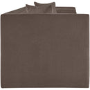 Meridian Everett Brown Chenille Fabric Sofa IMAGE 4