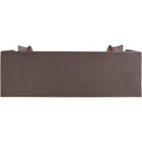 Meridian Everett Brown Chenille Fabric Sofa IMAGE 5