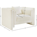  Manufacturer Color_Cream -- Everett Cream Chenille Fabric Upholstered Chair IMAGE 12