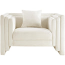  Manufacturer Color_Cream -- Everett Cream Chenille Fabric Upholstered Chair IMAGE 3