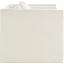 Meridian Everett Cream Chenille Fabric Chair IMAGE 4