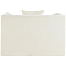 Meridian Everett Cream Chenille Fabric Chair IMAGE 5