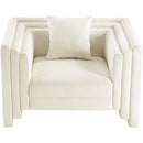  Manufacturer Color_Cream -- Everett Cream Chenille Fabric Upholstered Chair IMAGE 6