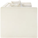 Meridian Everett Cream Chenille Fabric Loveseat IMAGE 4