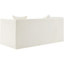  Manufacturer Color_Cream -- Everett 67" Cream Chenille Fabric Upholstered Loveseat IMAGE 7
