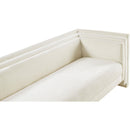 Meridian Everett Cream Chenille Fabric Sofa IMAGE 10