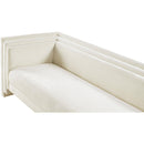 Meridian Everett Cream Chenille Fabric Sofa IMAGE 12