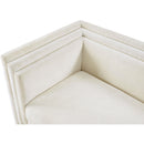 Meridian Everett Cream Chenille Fabric Sofa IMAGE 13