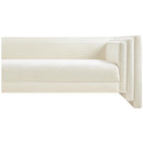 Meridian Everett Cream Chenille Fabric Sofa IMAGE 14