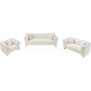  Manufacturer Color_Cream -- Everett 88.5" Cream Chenille Fabric Upholstered Sofa IMAGE 16