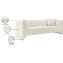  Manufacturer Color_Cream -- Everett 88.5" Cream Chenille Fabric Upholstered Sofa IMAGE 19