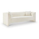  Manufacturer Color_Cream -- Everett 88.5" Cream Chenille Fabric Upholstered Sofa IMAGE 1