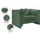 Meridian Everett Green Chenille Fabric Chair IMAGE 13
