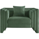  Manufacturer Color_Green -- Everett Green Chenille Fabric Upholstered Chair IMAGE 3
