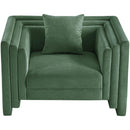 Manufacturer Color_Green -- Everett Green Chenille Fabric Upholstered Chair IMAGE 6
