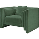 Meridian Everett Green Chenille Fabric Chair IMAGE 8