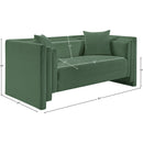 Manufacturer Color_Green -- Everett 67" Green Chenille Fabric Upholstered Loveseat IMAGE 12