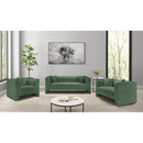 Meridian Everett Green Chenille Fabric Loveseat IMAGE 14