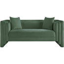  Manufacturer Color_Green -- Everett 67" Green Chenille Fabric Upholstered Loveseat IMAGE 3