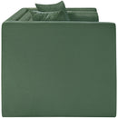Meridian Everett Green Chenille Fabric Loveseat IMAGE 4