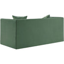  Manufacturer Color_Green -- Everett 67" Green Chenille Fabric Upholstered Loveseat IMAGE 7