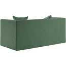 Meridian Everett Green Chenille Fabric Loveseat IMAGE 7