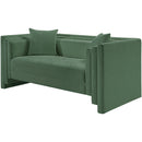  Manufacturer Color_Green -- Everett 67" Green Chenille Fabric Upholstered Loveseat IMAGE 8