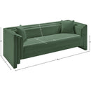 Manufacturer Color_Green -- Everett 88.5" Green Chenille Fabric Upholstered Sofa IMAGE 18