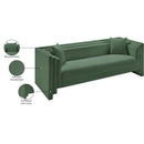  Manufacturer Color_Green -- Everett 88.5" Green Chenille Fabric Upholstered Sofa IMAGE 19