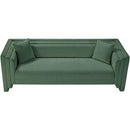 Meridian Everett Green Chenille Fabric Sofa IMAGE 6