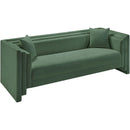 Meridian Everett Green Chenille Fabric Sofa IMAGE 9