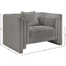  Manufacturer Color_Grey -- Everett Grey Chenille Fabric Upholstered Chair IMAGE 11