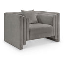  Manufacturer Color_Grey -- Everett Grey Chenille Fabric Upholstered Chair IMAGE 1